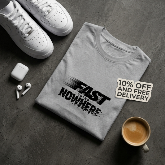 Fast Going Nowhere Graphic Tee – Unisex Streetwear