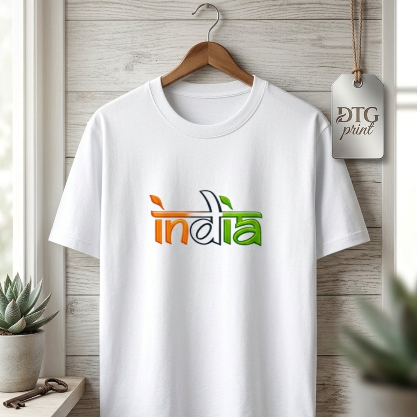 Independence Day India T-Shirt, 15 August India Pride T-Shirt For Youngsters, Tricolor Typography Tee