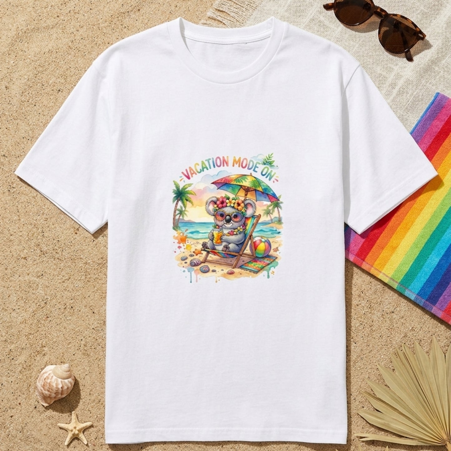 Trendy Beachwear Tee | Vacation Mode On Koala Graphic T-Shirt Men Women