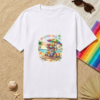 Trendy Beachwear Tee | Vacation Mode On Koala Graphic T-Shirt Men Women