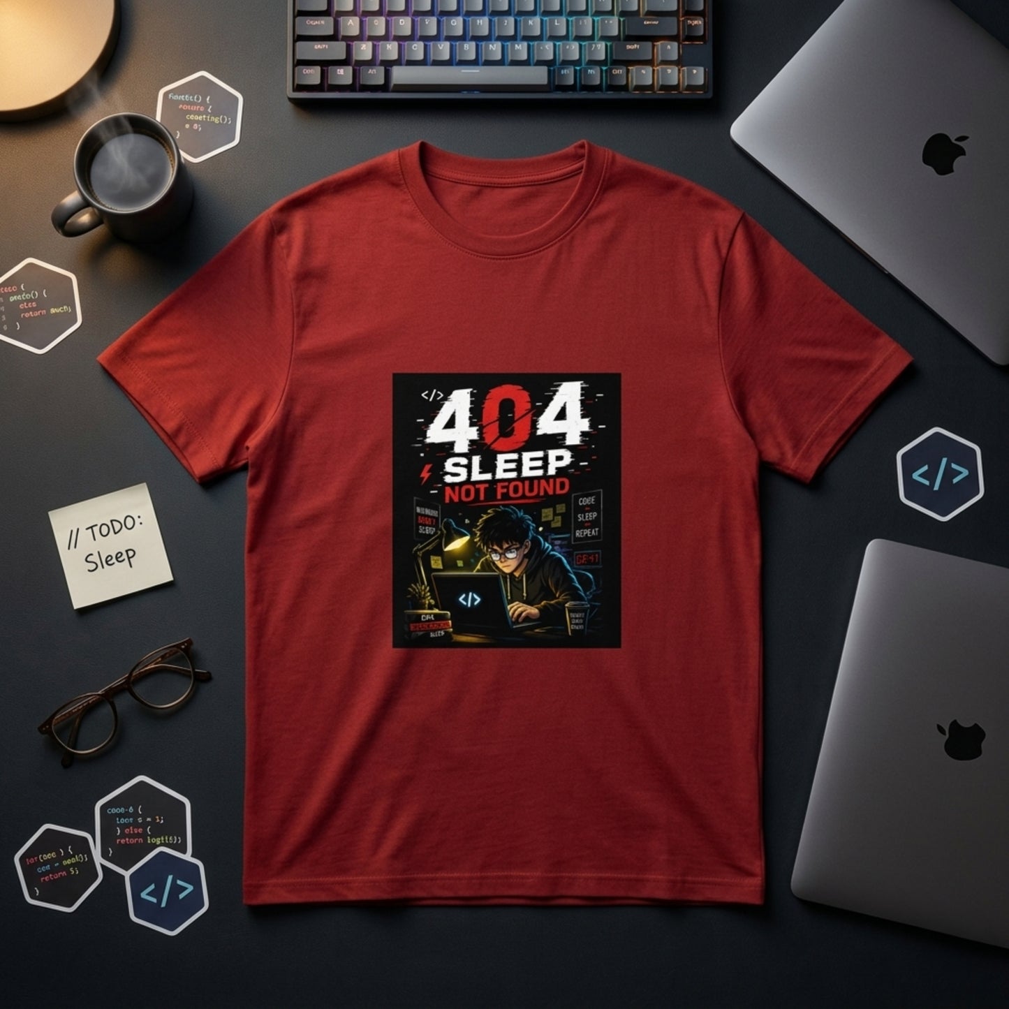 404 Sleep Not Found T-Shirt | Funny Programmer Graphic Tee | Coder Gift for Software Engineer India