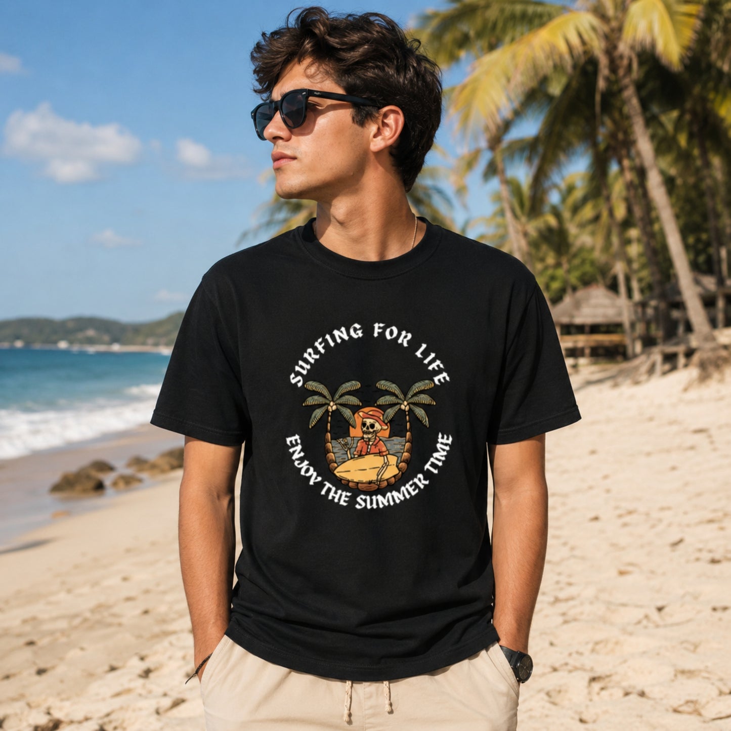 Enjoy The Summer Time Unisex T-Shirt | Summer Vibe Graphic Tee | Beach Summer Graphic Shirt