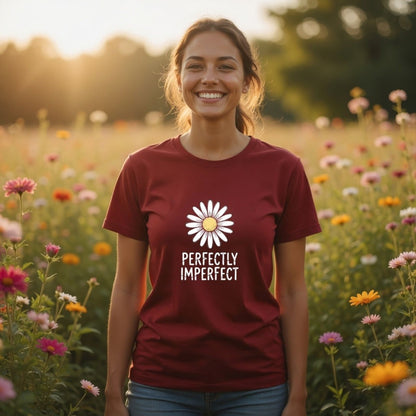 Perfectly Imperfect Daisy Graphic T-Shirt | Aesthetic Self Love Graphic Tee