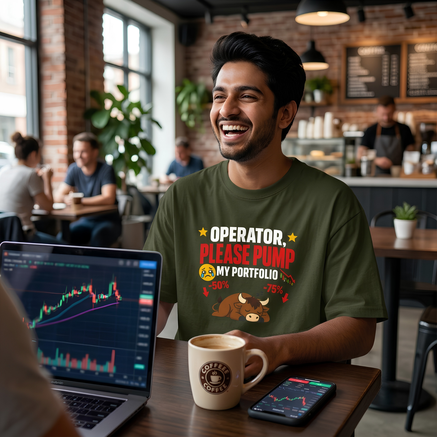 Operator Please Pump My Portfolio T-Shirt | Stock Market Tshirt Under 1000 | Teezly