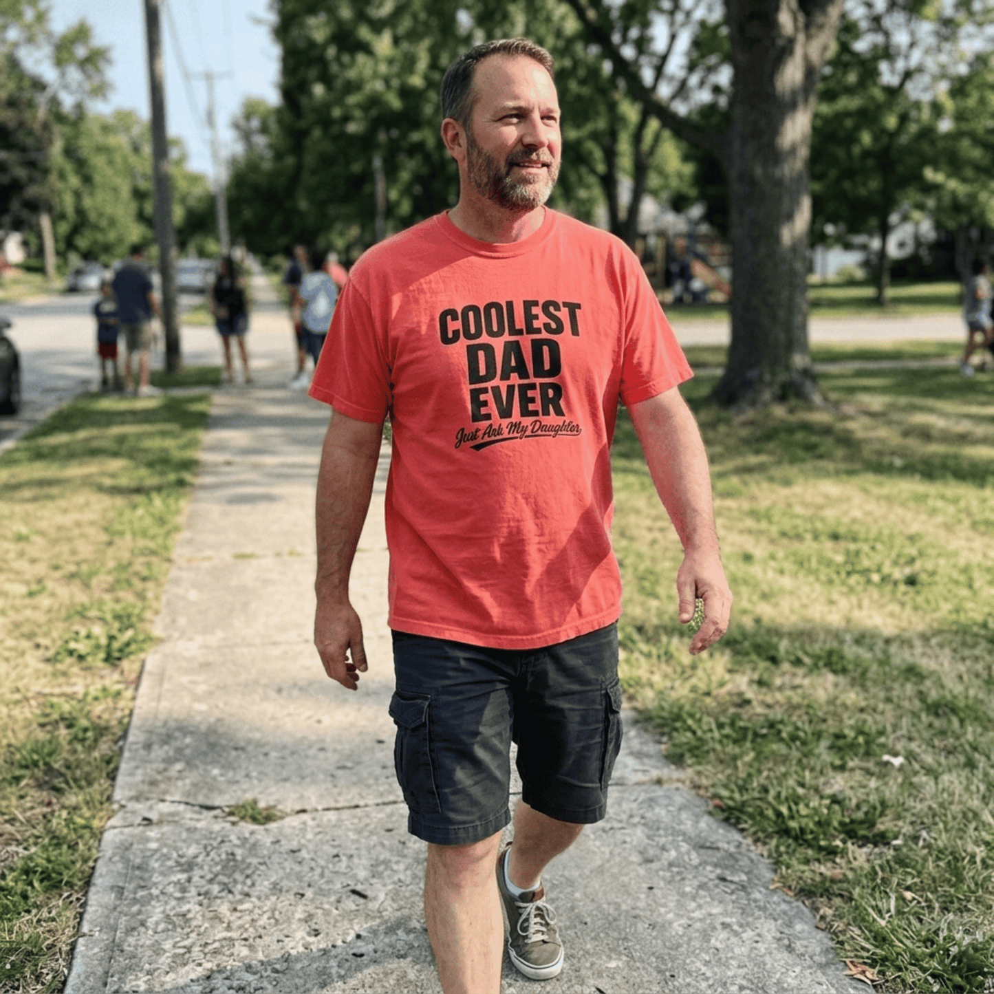 Coolest Dad Ever, Just Ask My Daughter – Funny Cotton Tshirt for Dad | Father's Day Gift