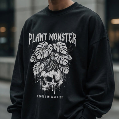 Unisex Oversized Monster T-Shirt | Gothic Skull Graphic Tee | Dark Aesthetic Streetwear Oversized Shirt