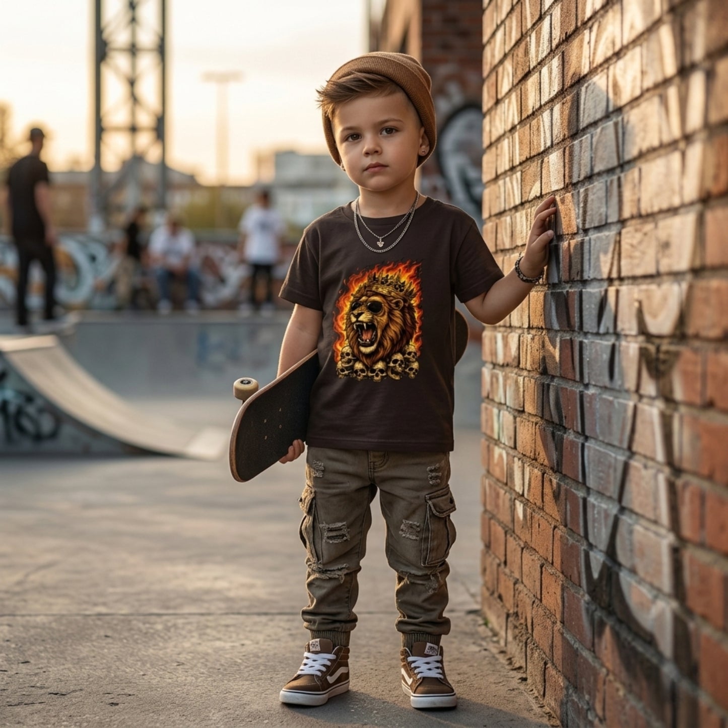 Kids Lion Graphic T-Shirt | Roaring King Lion Cotton Tee for Boys & Girls | Cool Streetwear Kids Crew Neck T-Shirt