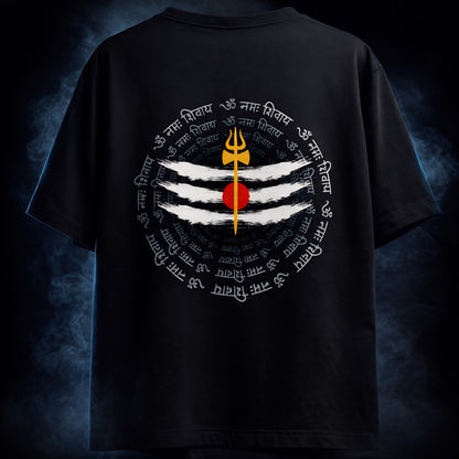 Om Namah Shivaya Mantra T-Shirt | Lord Shiva Trishul Design | Unisex Spiritual Tees
