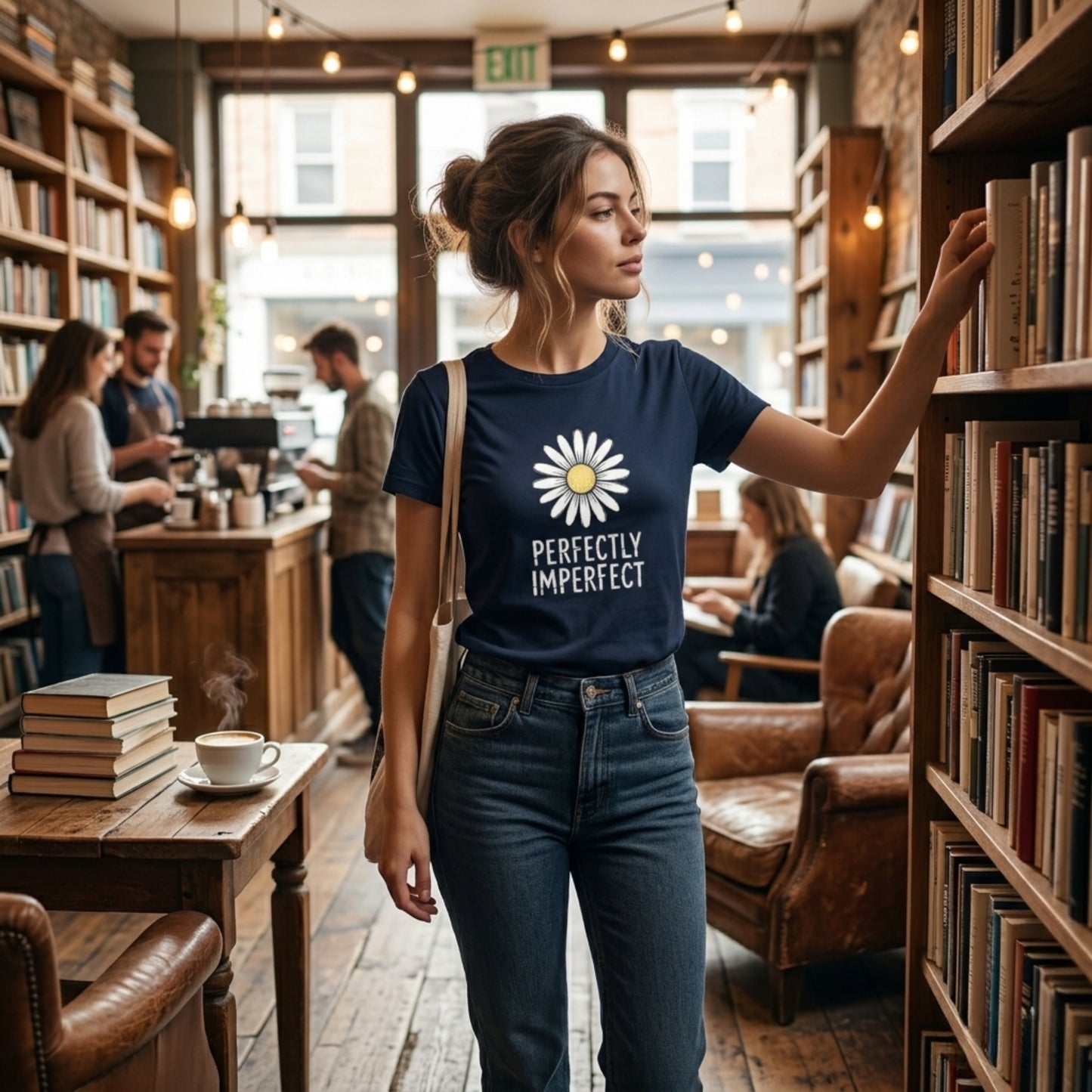 Perfectly Imperfect Daisy Graphic T-Shirt | Aesthetic Self Love Graphic Tee