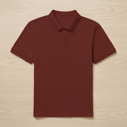 Men’s Plain Polo Collar T-Shirt | 100% Cotton 220 GSM Airtex | Regular Fit Structured Collar | Office & Casual Wear | S to 3XL | MP25