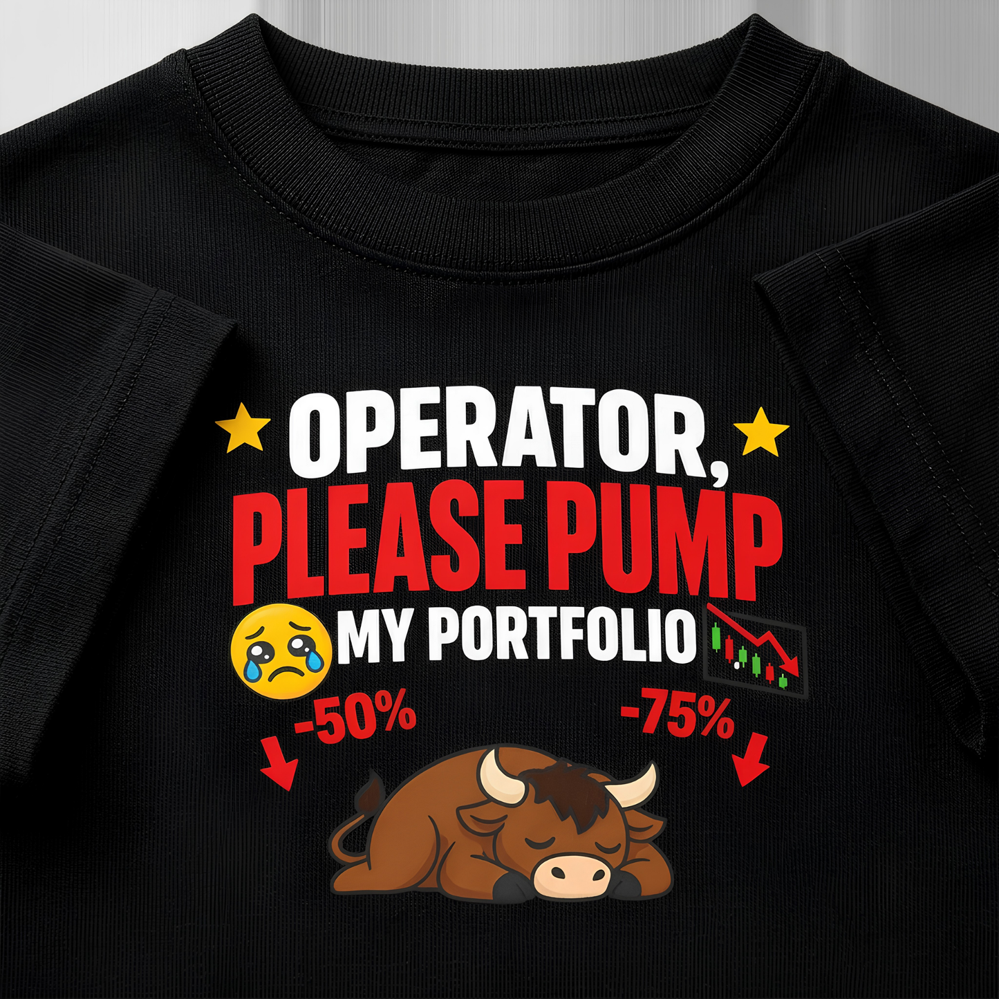 Operator Please Pump My Portfolio T-Shirt | Stock Market Tshirt Under 1000 | Teezly
