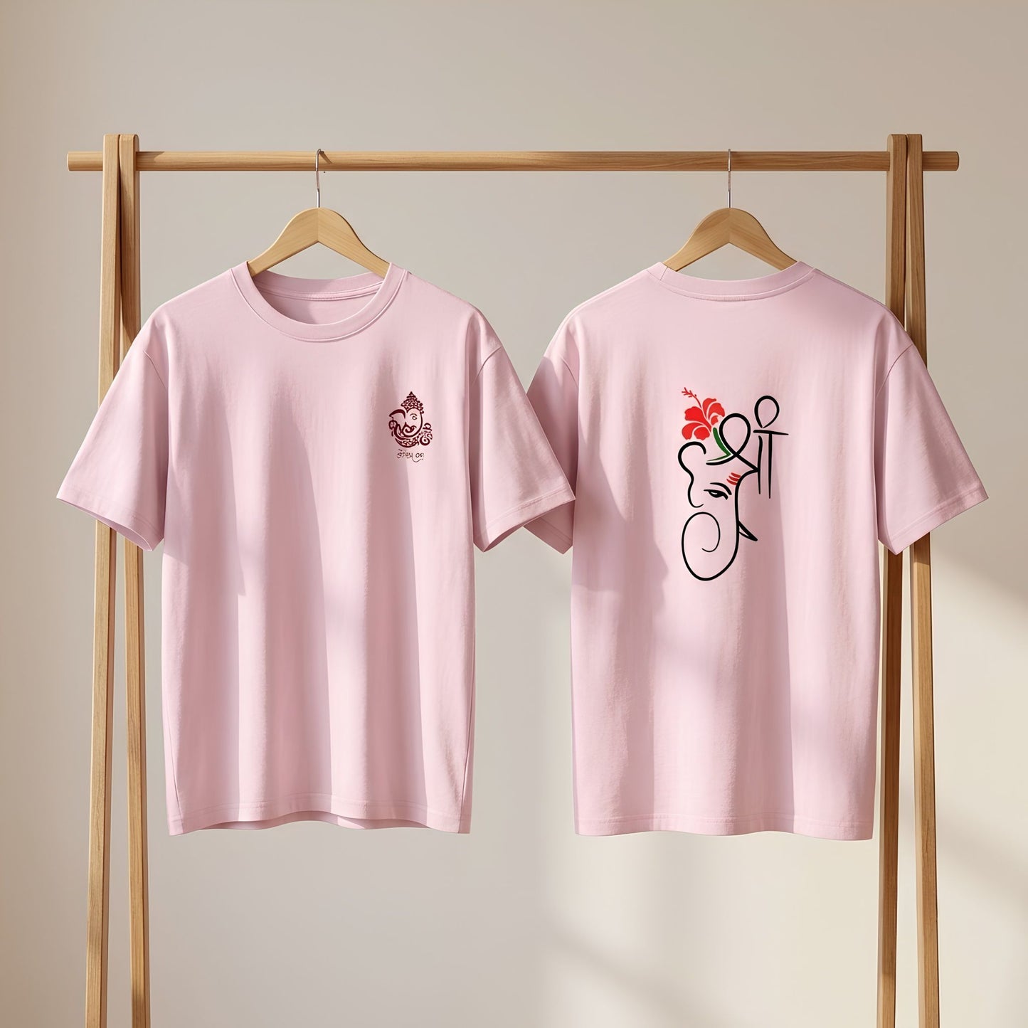 Ganesha Print Unisex T-Shirt | Shree Ganpati Cotton Stretch Tee India