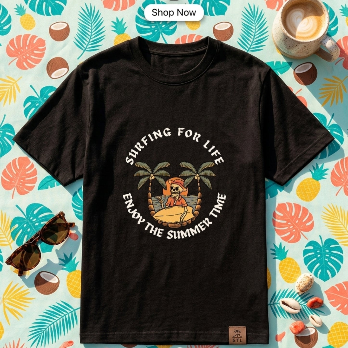 Enjoy The Summer Time Unisex T-Shirt | Summer Vibe Graphic Tee | Beach Summer Graphic Shirt