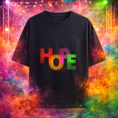 Hope Motivational Unisex Oversized Tee | Trendy Graphic Cotton T-Shirt India