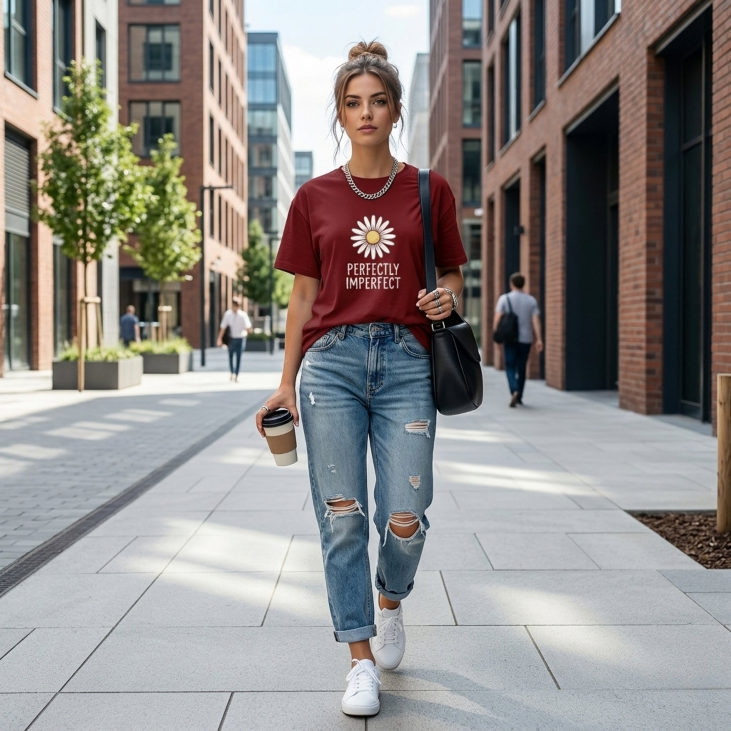 Perfectly Imperfect Daisy Graphic T-Shirt | Aesthetic Self Love Graphic Tee
