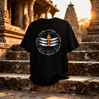 Om Namah Shivaya Mantra T-Shirt | Lord Shiva Trishul Design | Unisex Spiritual Tees