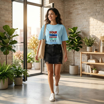 Premium Oversized Motivational Tee | Your Choice Change Your Life T-Shirt