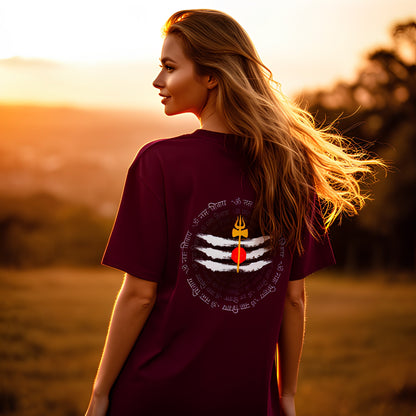 Om Namah Shivaya Mantra T-Shirt | Lord Shiva Trishul Design | Unisex Spiritual Tees