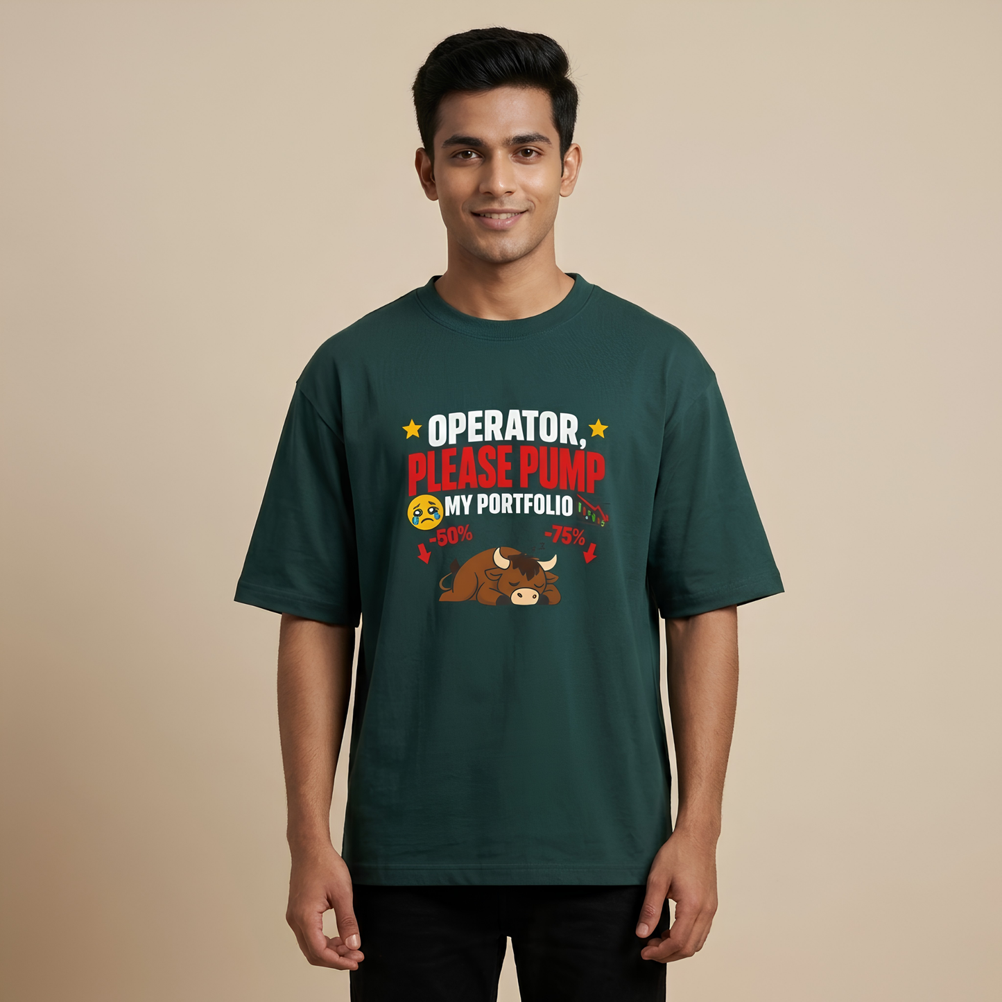 Operator Please Pump My Portfolio T-Shirt | Stock Market Tshirt Under 1000 | Teezly