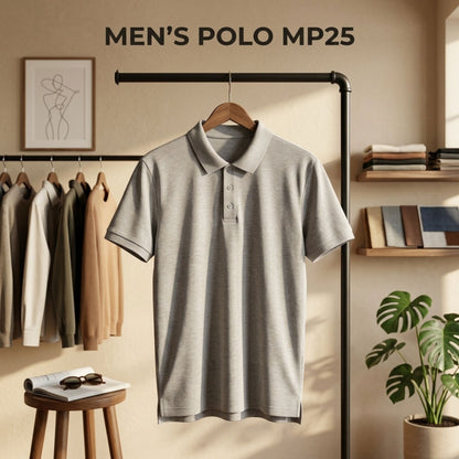 Men’s Plain Polo Collar T-Shirt | 100% Cotton 220 GSM Airtex | Regular Fit Structured Collar | Office & Casual Wear | S to 3XL | MP25