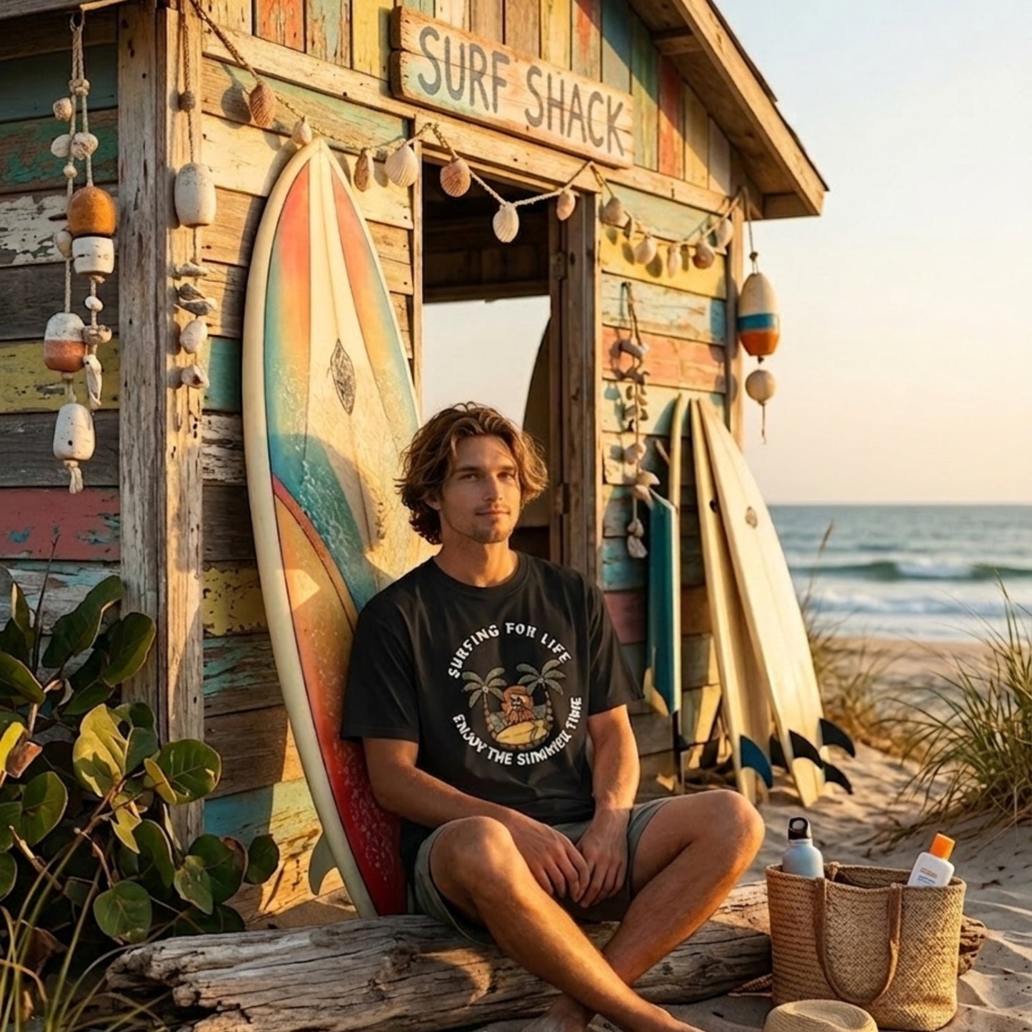 Enjoy The Summer Time Unisex T-Shirt | Summer Vibe Graphic Tee | Beach Summer Graphic Shirt