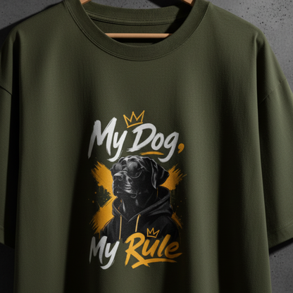 My Dog My Rule Oversized T-Shirt – Unisex Dog Lover Graphic Tee | Cute Pet Owner Apparel
