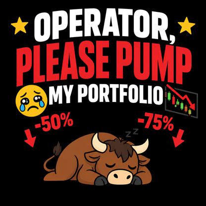 Operator Please Pump My Portfolio T-Shirt | Stock Market Tshirt Under 1000 | Teezly